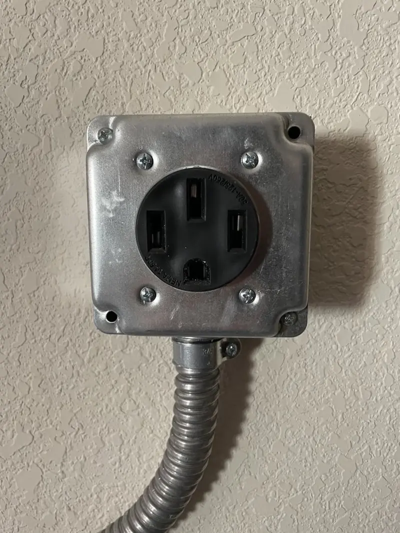 NEMA 14-50 outlet installed for Electrical Panel Upgrade in Magnolia